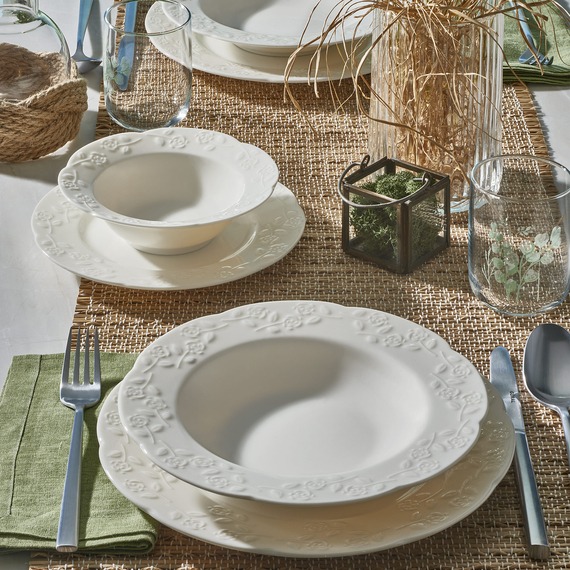 Carmına 24 Parça 6 Kişilik Bone Yemek Takımı - 4