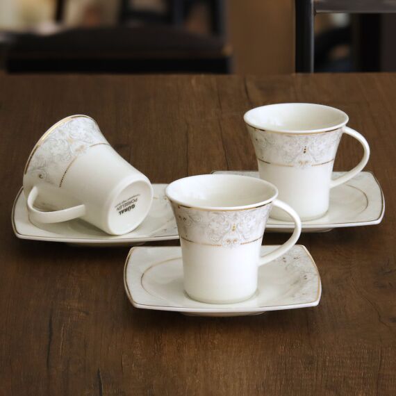 Caroline 12 Parça 6 Kişilik Kahve Fincan Takımı - 5433 - 1