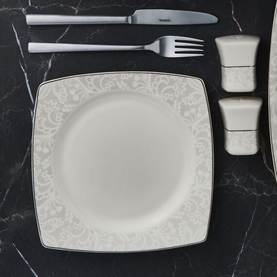 Caroline 54 Parça 12 Kişilik Kare Bone Yemek Takımı - 6327 - 3