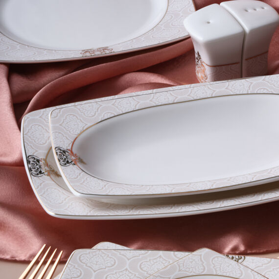 Caroline 54 Parça 12 Kişilik Kare Yemek Takımı 5994 - 4