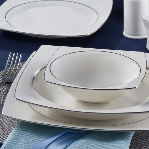Caroline 62 Parça Kare Bone Yemek Takımı - 226 - 5