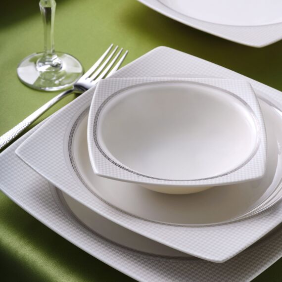 Caroline 85 Parça 12 Kişilik Kare Yemek Takımı 6565 - 4