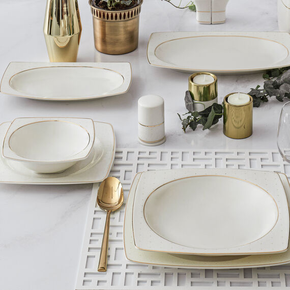 Caroline 85 Parça 12 Kişilik Kare Yemek Takımı 5113 - 1