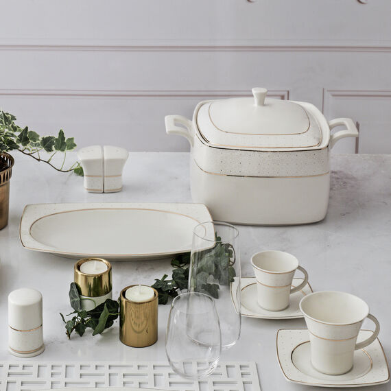 Caroline 85 Parça 12 Kişilik Kare Yemek Takımı 5113 - 2