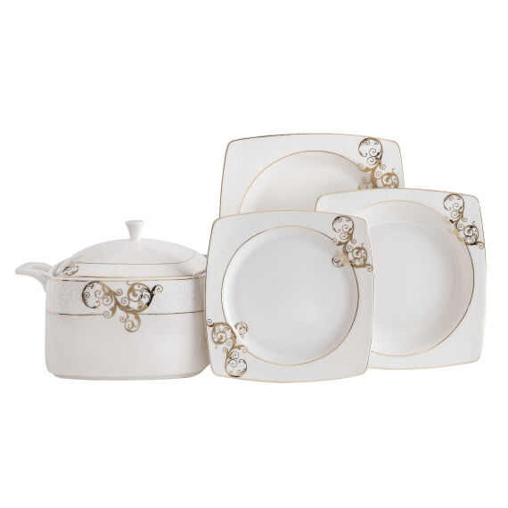 Caroline 85 Parça 12 Kişilik Kare Yemek Takımı 5430 - 3