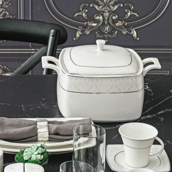 Caroline 85 Parça 12 Kişilik Kare Yemek Takımı 5450 - 3