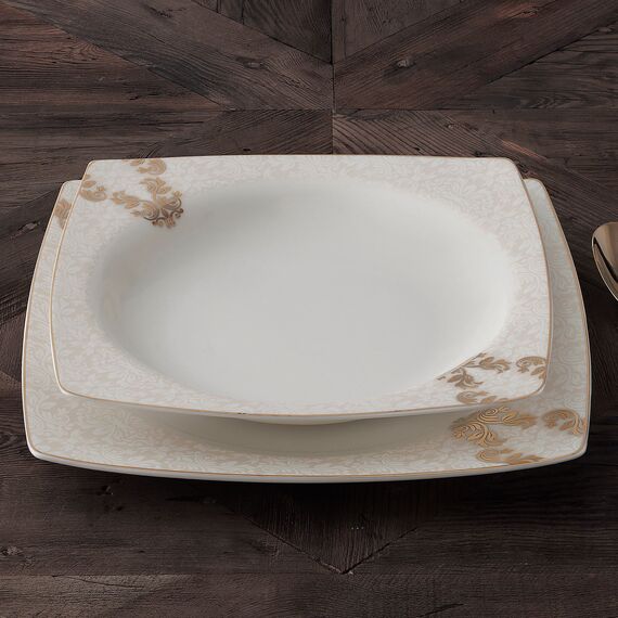 Caroline 85 Parça 12 Kişilik Kare Yemek Takımı 5629 - 4