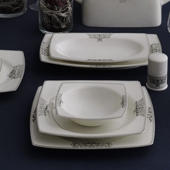 Caroline 85 Parça 12 Kişilik Kare Yemek Takımı 56861 - 4