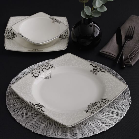 Caroline 85 Parça 12 Kişilik Kare Yemek Takımı 56861 - 6