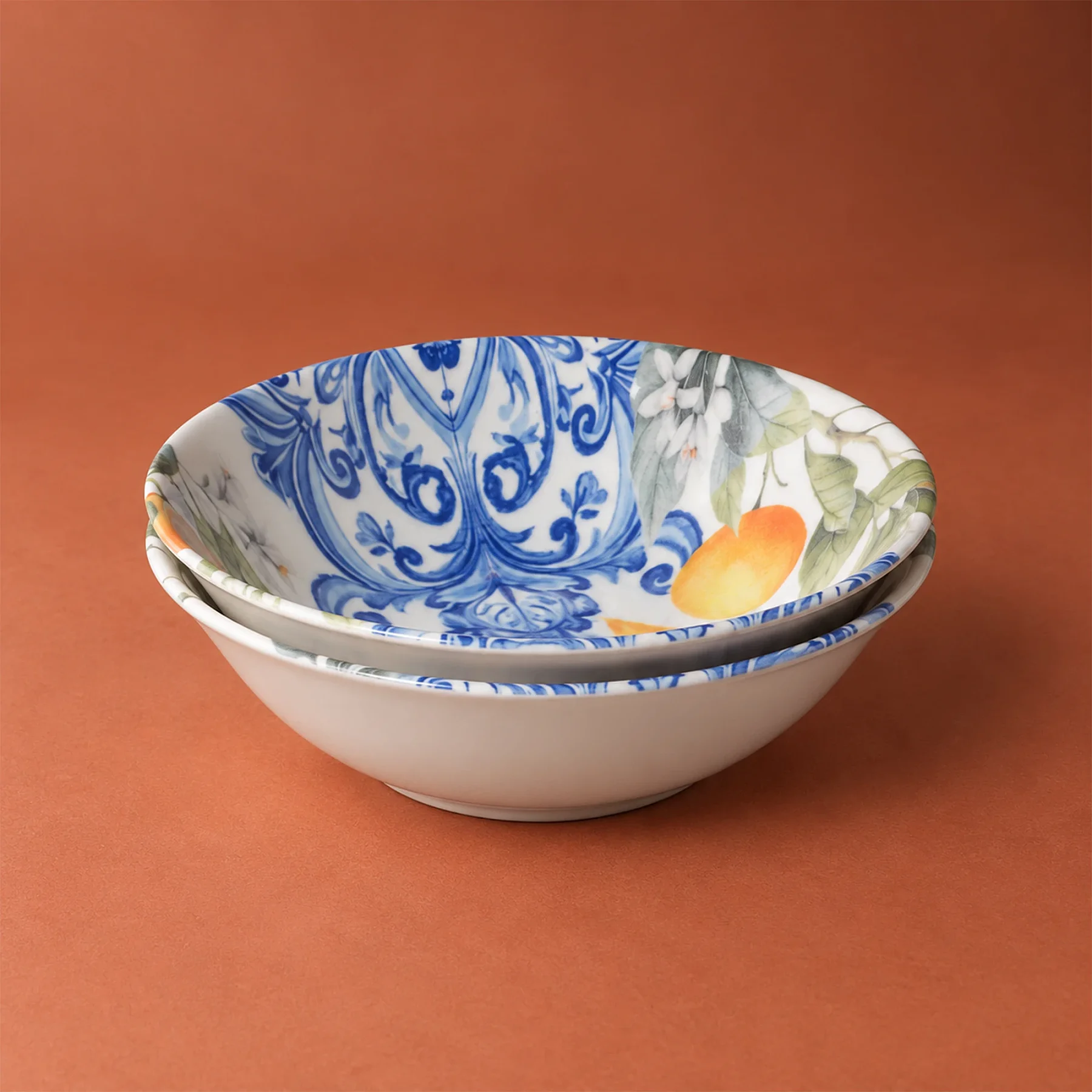 2 Parça Portakal Detaylı 23 cm Salata Kasesi 55501 - 5