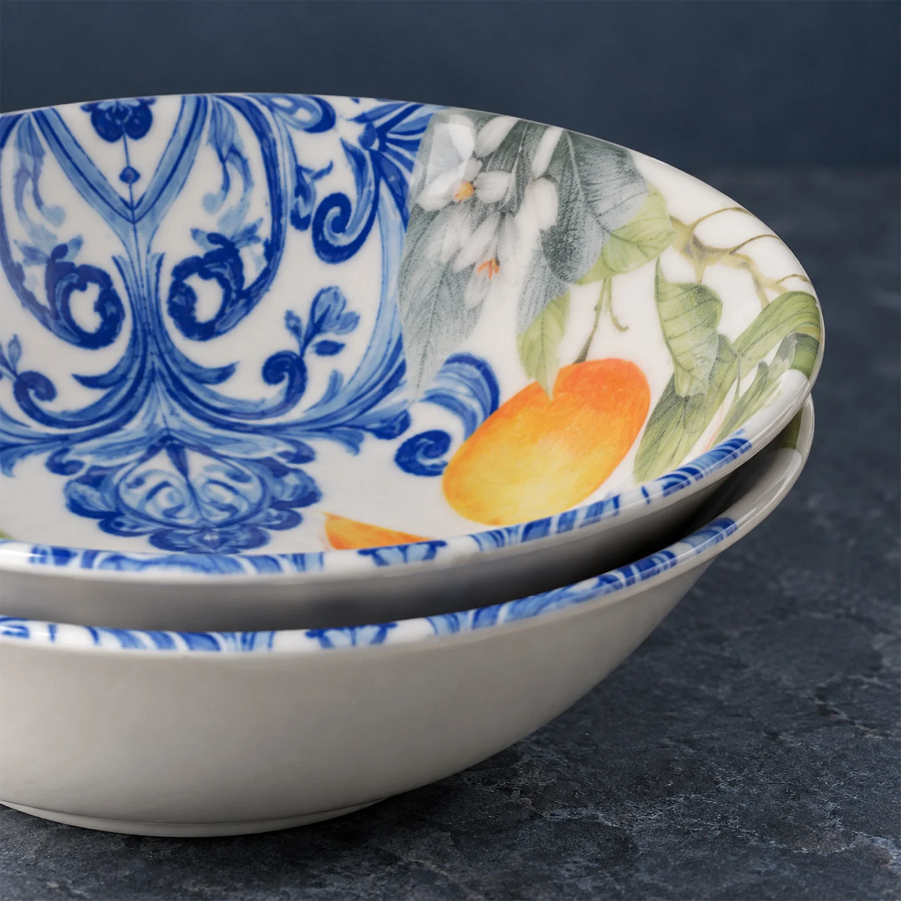 2 Parça Portakal Detaylı 23 cm Salata Kasesi 55501 - 2