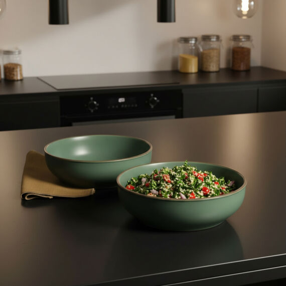 Ece 2 Adet 18 Cm Kase Seti Valeron Mat Yeşil 26y - 1