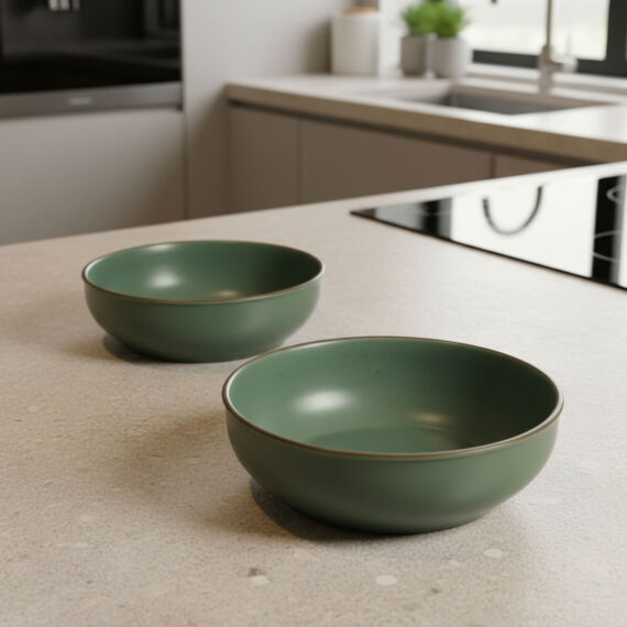 Ece 2 Adet 18 Cm Kase Seti Valeron Parlak Yeşil 26py - 5