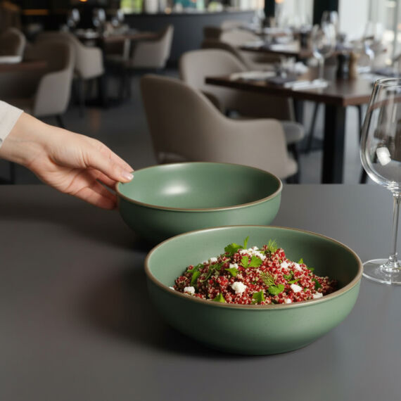 Ece 2 Adet 18 Cm Kase Seti Valeron Parlak Yeşil 26py - 1