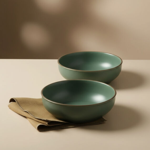 Ece 2 Adet 18 Cm Kase Seti Valeron Parlak Yeşil 26py - 3