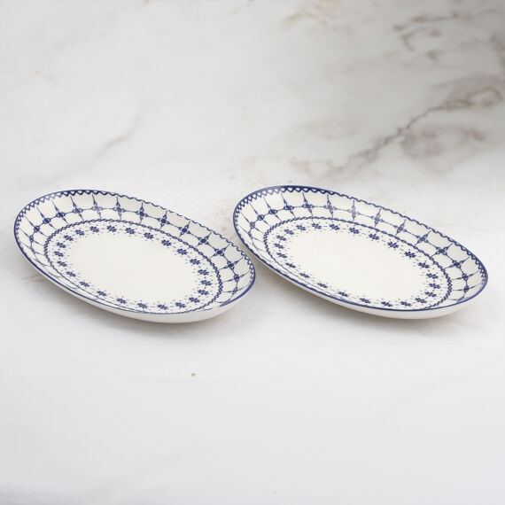 Elips 2 Parça 25 Cm Bone Kayık Tabak - 1614 - 1