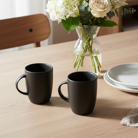 Elit Black Matt 2 Parça Mug Bardak 250 CC - 1