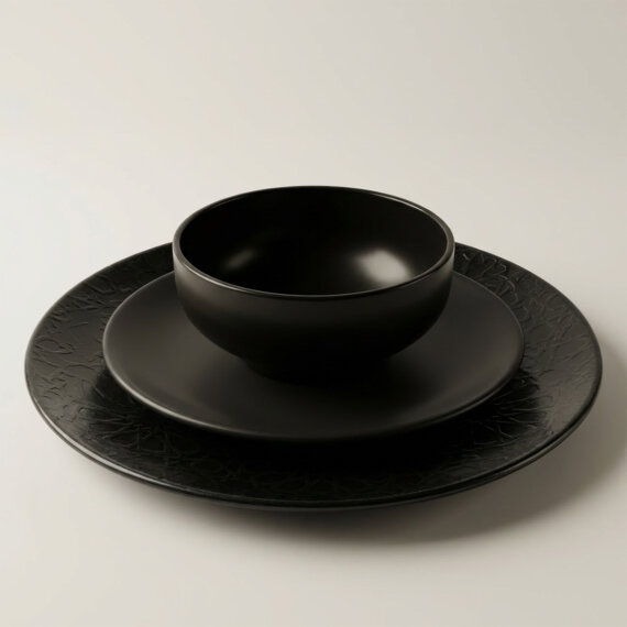 Enternasyonel Black Matt 12 Parça 4 Kişilik Yemek Takımı 141 - 5