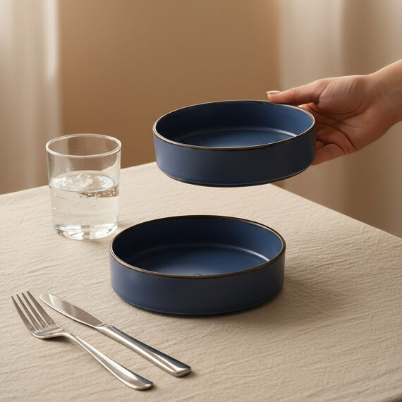 Ese Valeron 2 Adet 18 cm Salata Kasesi Mat Mavi 26L - 2