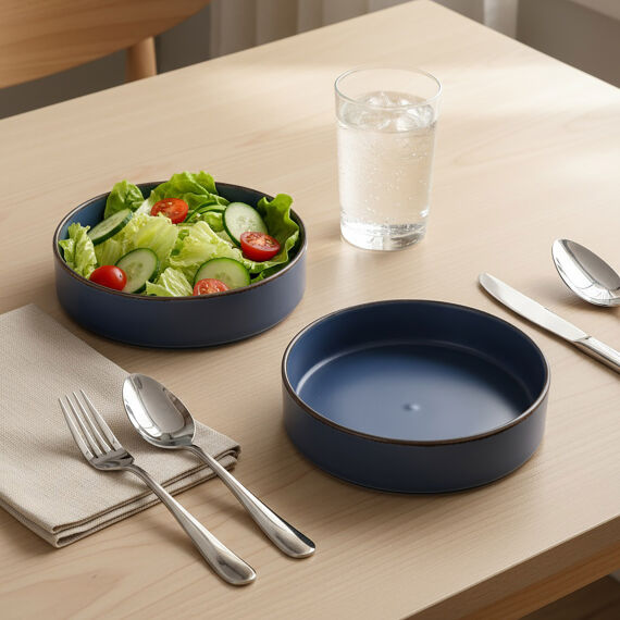 Ese Valeron 2 Adet 18 cm Salata Kasesi Mat Mavi 26L - 3