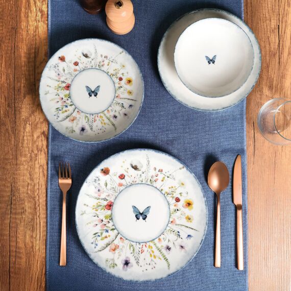 Flora Blue 16 Parça 4 Kişilik Yemek Takımı 48833 - 2