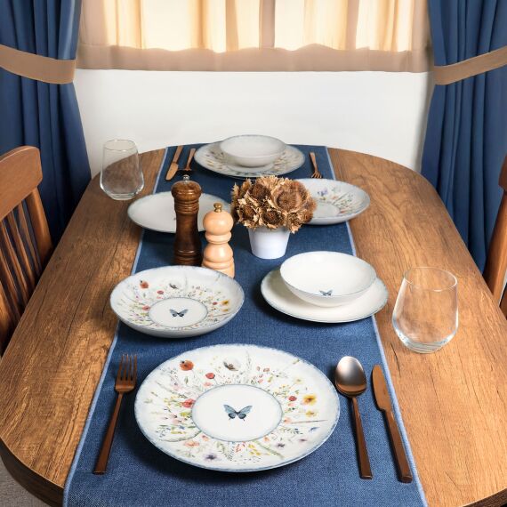 Flora Blue 16 Parça 4 Kişilik Yemek Takımı 48833 - 3