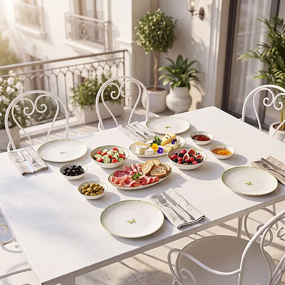 Flora Green 12 Parça 4 Kişilik Kahvaltı Takımı 4883 - 2