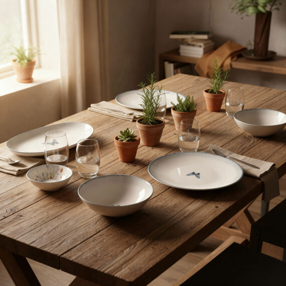 Flora Green 12 Parça 4 Kişilik Kahvaltı Takımı 48833 - 1