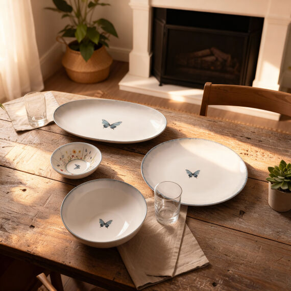 Flora Green 12 Parça 4 Kişilik Kahvaltı Takımı 48833 - 2