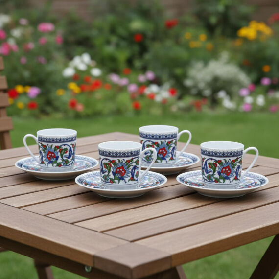 Gözde Double 4 Kişilik Kahve Fincan Takımı 60932 - 3