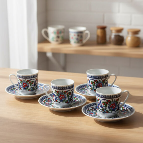 Gözde Double 4 Kişilik Kahve Fincan Takımı 60932 - 5