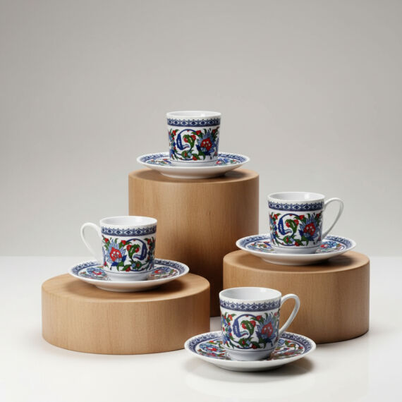 Gözde Double 4 Kişilik Kahve Fincan Takımı 60932 - 2