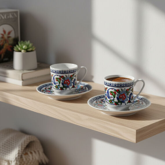 Gözde Double 4 Parça 2 Kişilik Kahve Fincan Takımı 60932 - 6