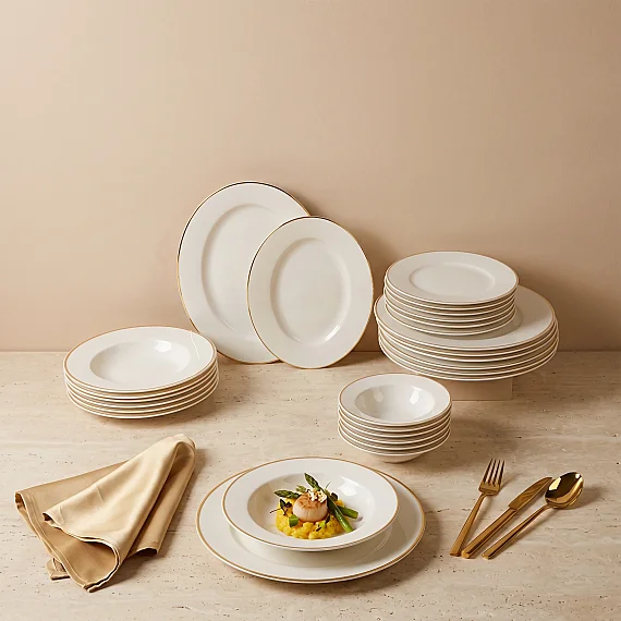 Harika 26 Parça 6 Kişilik Bone Yemek Takımı - 29 - 1