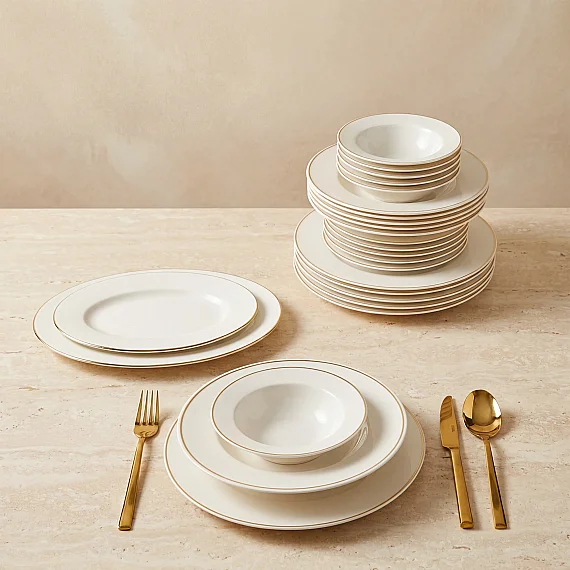 Harika 26 Parça 6 Kişilik Bone Yemek Takımı - 29 - 5