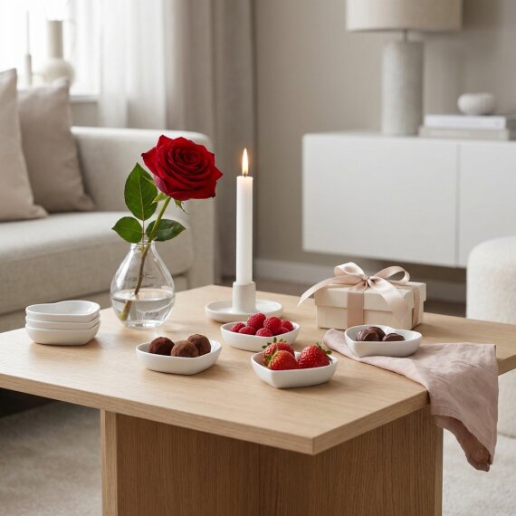 Kalp 8 cm Çok Amaçlı Çerez,Çikolata,Sos Tabağı - 4