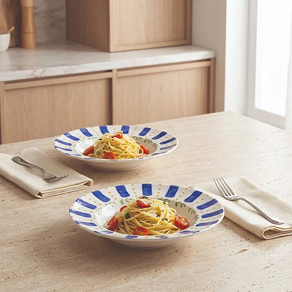 Kayısı 26 cm 2'li Salata ve Makarna Kasesi - 4