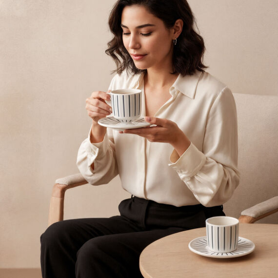 Mental 4 Parça 2 Kişilik Çay Takımı 6733 - 1