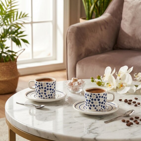 Mental 4 Parça 2 Kişilik Kahve Fincan Takımı 6561 - 1