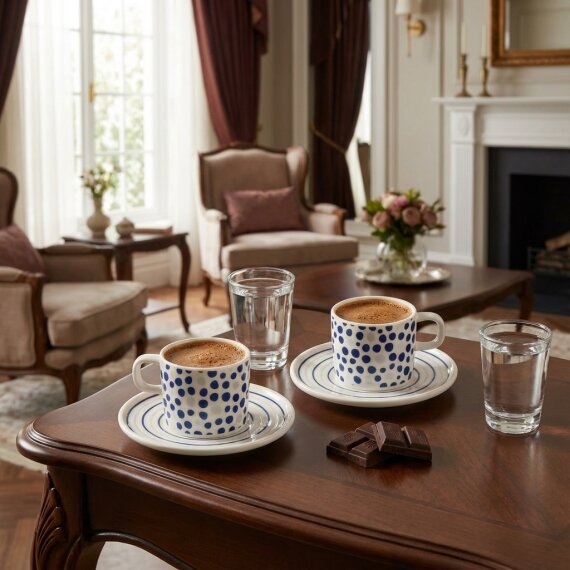 Mental 4 Parça 2 Kişilik Kahve Fincan Takımı 6561 - 2