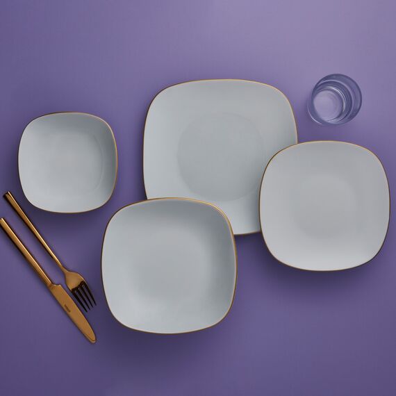 Mimoza 24 Parça 6 Kişilik Yemek Takımı Gold - 3