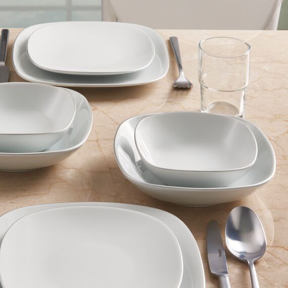 Mimoza 24 Parça 6 Kişilik Yemek Takımı Pırlanta - 3