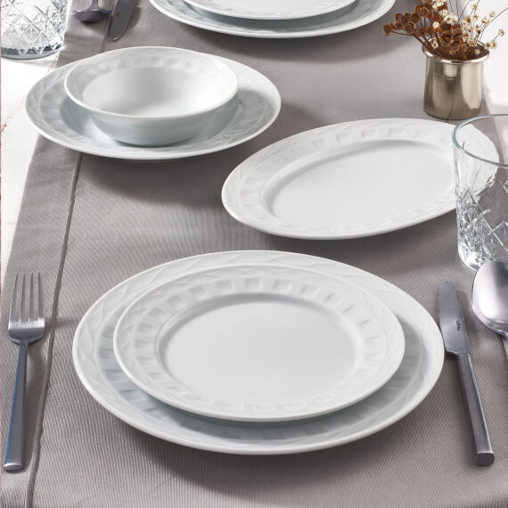 Monet 26 Parça 6 Kişilik Yuvarlak Yemek Takımı - 1