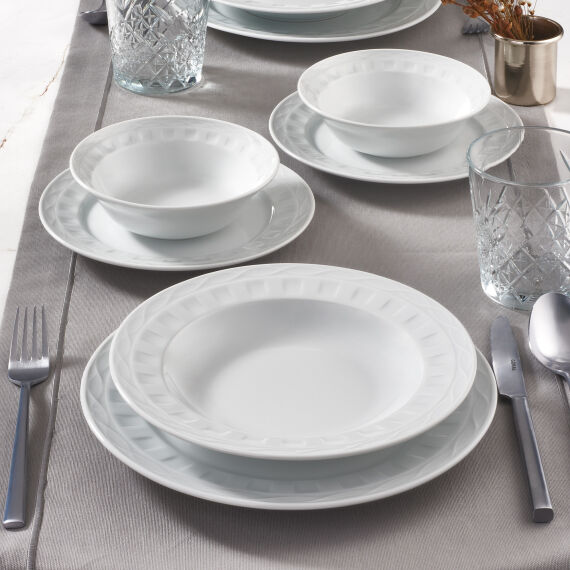 Monet 26 Parça 6 Kişilik Yuvarlak Yemek Takımı - 2