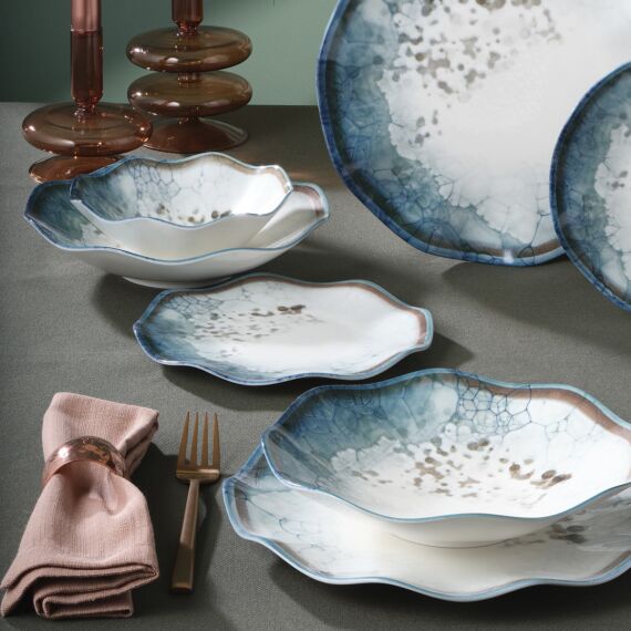 Nesrin 24 Parça 6 Kişilik Bone Yemek Takımı - 1341 - 2