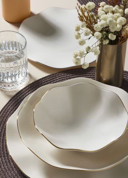 Nesrin 26 Parça 6 Kişilik Yemek Takımı Altın Yaldız 20 - 2