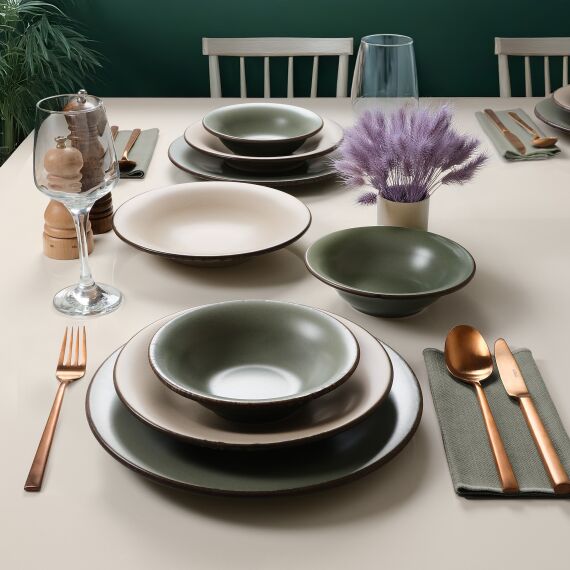 Paris 12 Parça 4 Kişilik Mat Yemek Takımı - 1