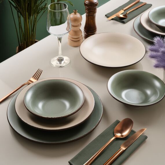 Paris 12 Parça 4 Kişilik Mat Yemek Takımı - 2