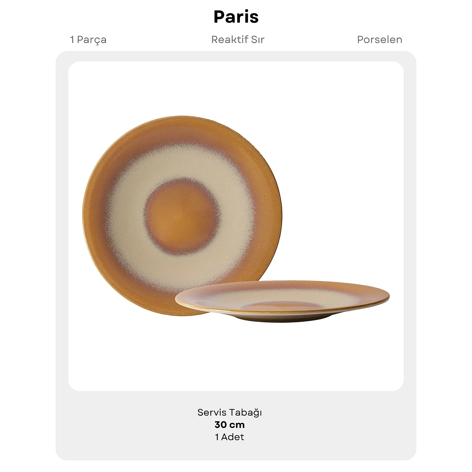 Paris 30 cm Servis Tabağı Terra 26 - 5