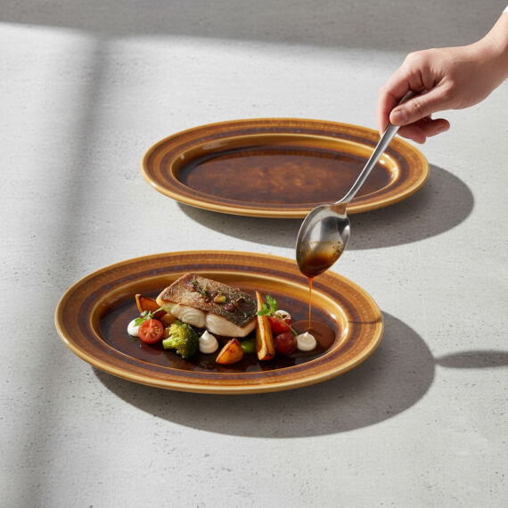 Güral 2 Adet 29 Cm Kayık Tabak Reaktif Saura 137 - 3